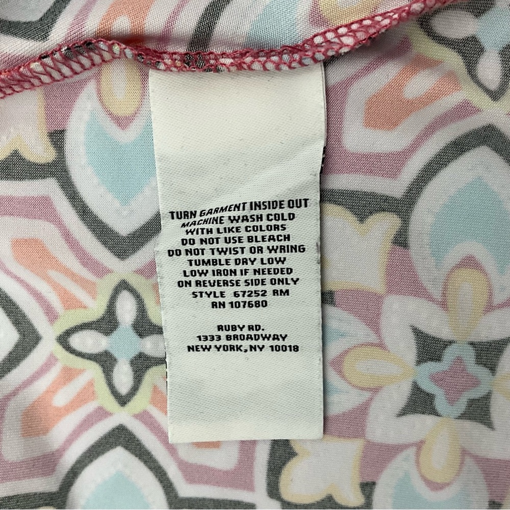 Ruby Rd. Blouse Size 2X Multicolor Geometric Prin… - image 5